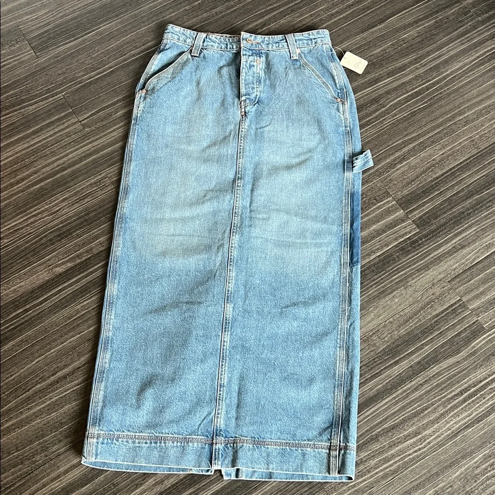Free People We the Free Fransisco Denim Maxi Skirt